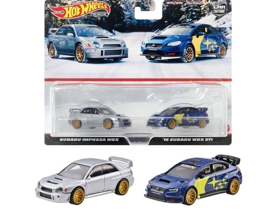 Hot Wheels Premium Twin Pack Subaru Impreza WRX