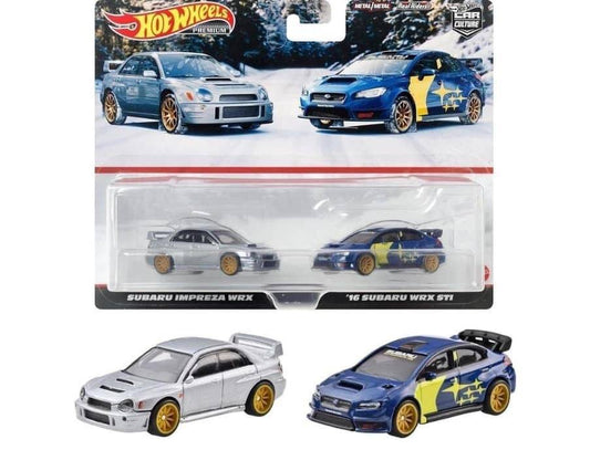 Hot Wheels Premium Twin Pack Subaru Impreza WRX