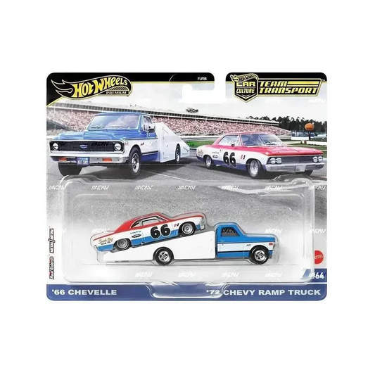 Hot Wheels Premium Team Transport Chevelle / Chevy Truck #64