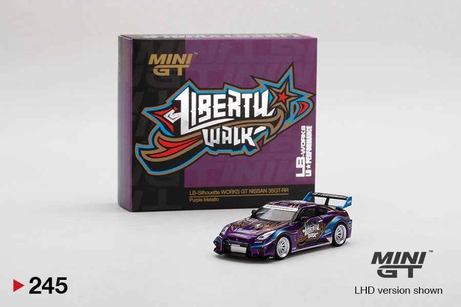 Mini GT LBWK Nissan GT-R R35 LBWK Kuma Grafitti & LB Silhouette Works 35GT-RR Set MGT00244 / MGT00245