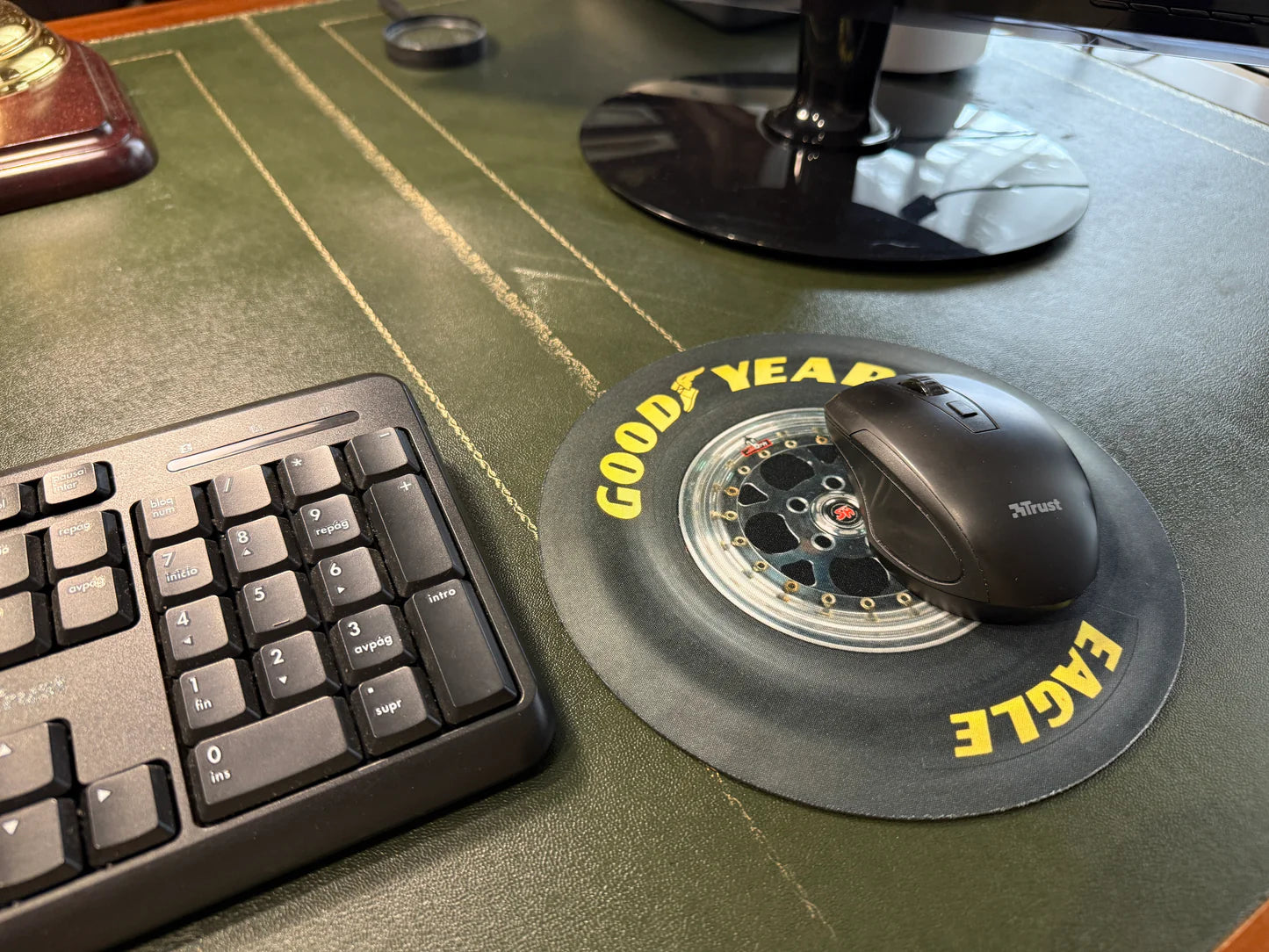 TurboPads Eagle Goodyear Dragster Wheel Mouse Pad