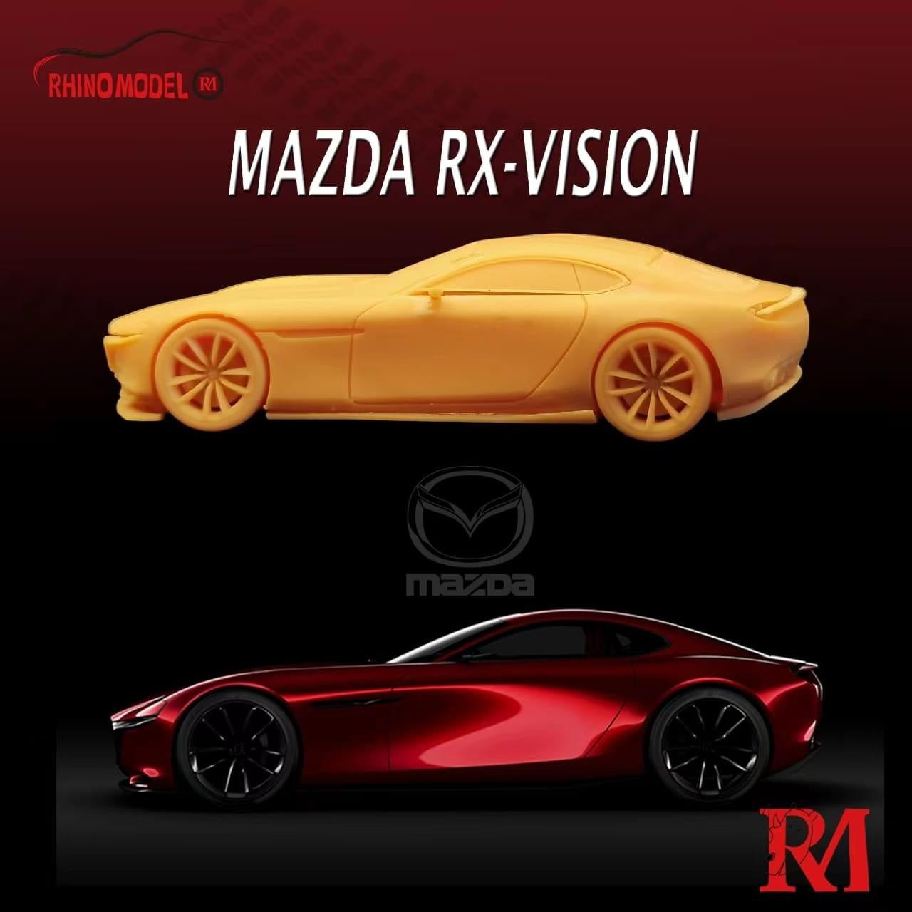 Pre Order Rhino Model Mazda RX Vision Coupe - Soul Moving Red