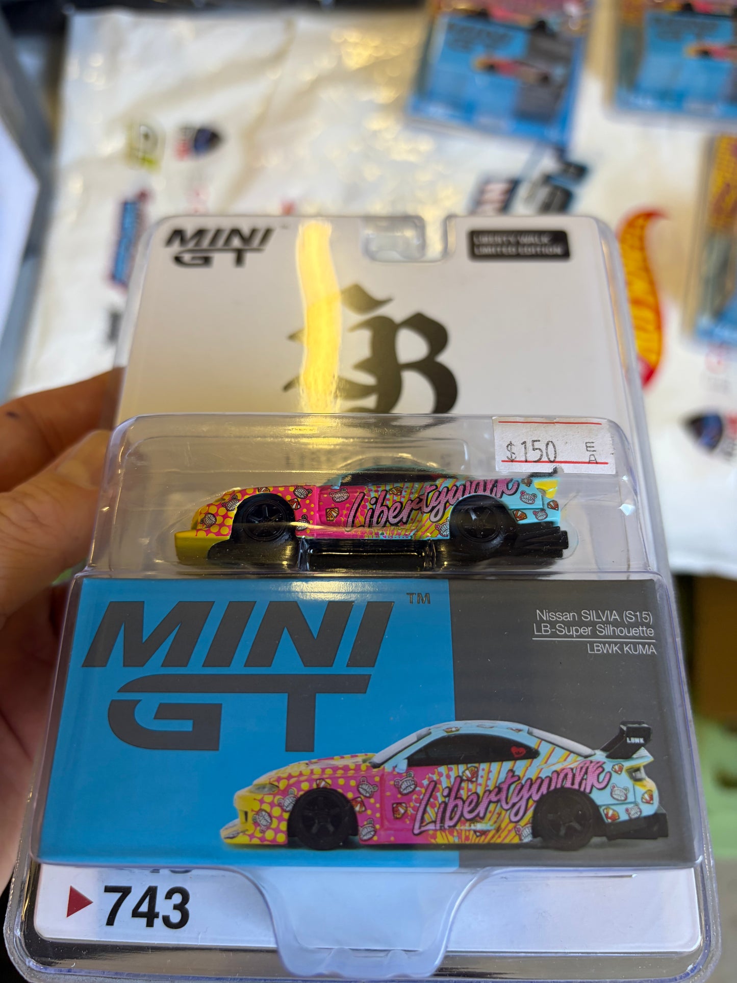 Mini GT Nissan Silvia S15 LB-Super Silhouette LBWK Kuma Blister Liberty Walk Limited Edition MGT00743