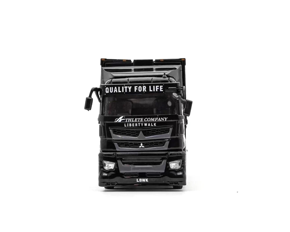 Pre order GCD 1:64 Liberty Walk LB-Trucks Mitsubishi Fuso Super Great Transporter Athlete - Black