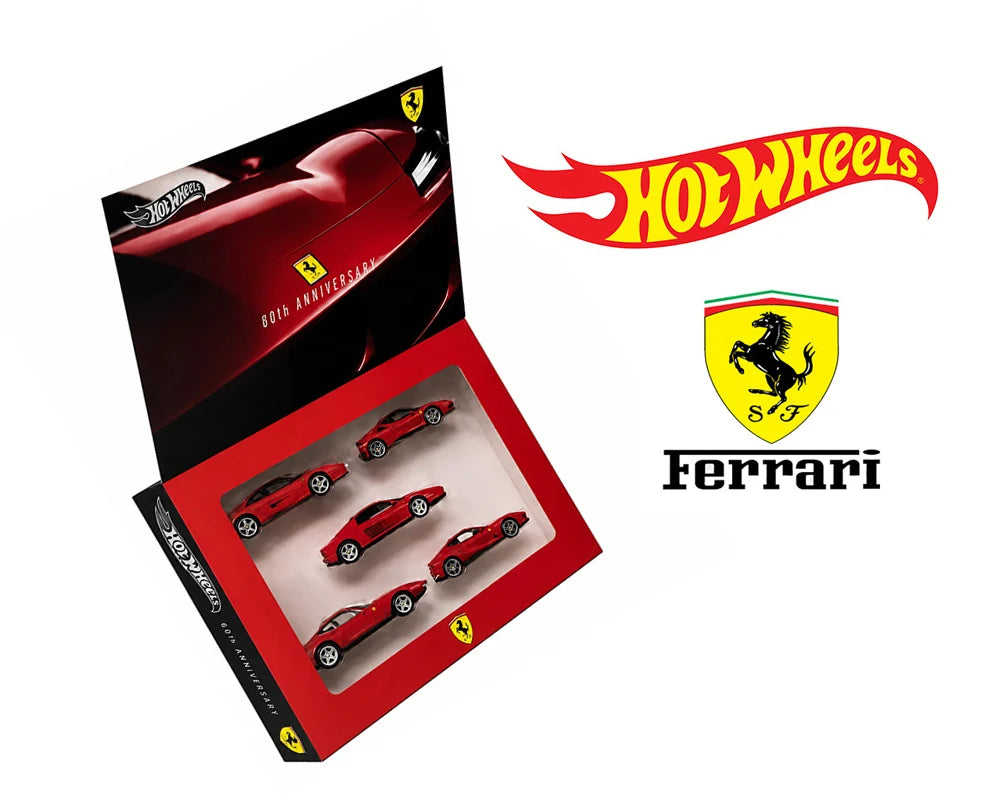 **PRE ORDER** Hot Wheels Silver Series Ferrari 80th Anniversary 5 Pack Box Set