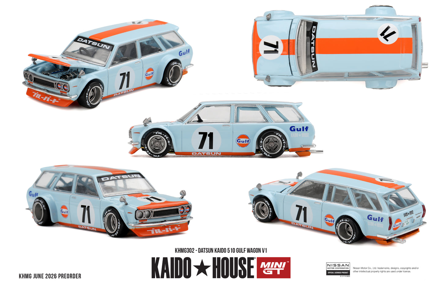 **PRE ORDER** Kaido House Datsun KAIDO 510 GULF Wagon V1 - KHMG302