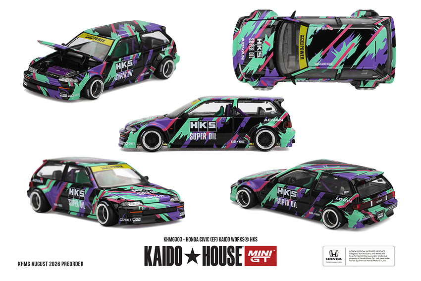 **PRE ORDER** Kaido House Honda Civic (EF) Kaido Works HKS - KHMG303
