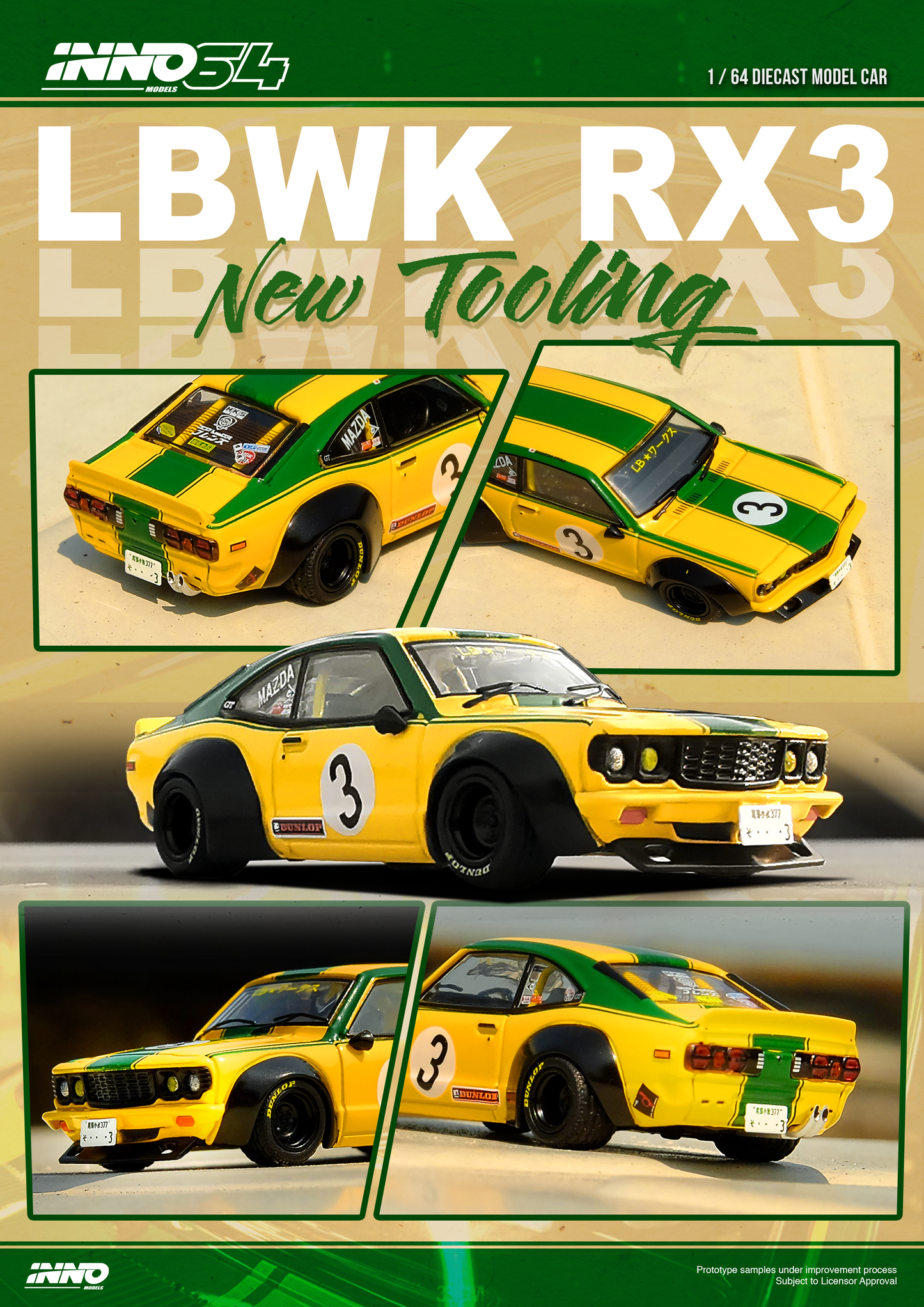 **PRE ORDER** INNO64 Mazda RX-3 Savanna LBWK