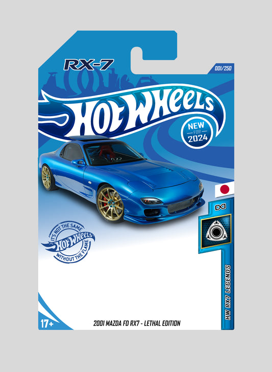 Hot Wheels LETHAL FD RX-7 Wall Art Poster V2