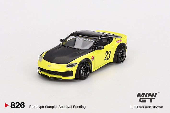 **PRE ORDER** Mini GT Nissan Z LB★NATION WORKS Ikazuchi Yellow