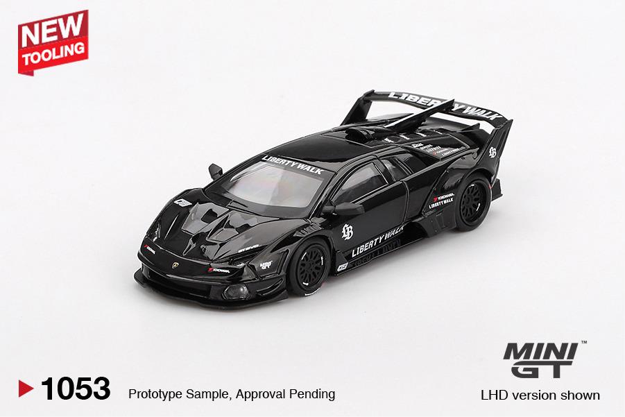 **PRE ORDER** Mini GT Lamborghini LB-Silhouette WORKS Murciélago GT Evo – Black MGT01053-L