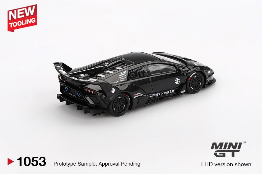 **PRE ORDER** Mini GT Lamborghini LB-Silhouette WORKS Murciélago GT Evo – Black MGT01053-L