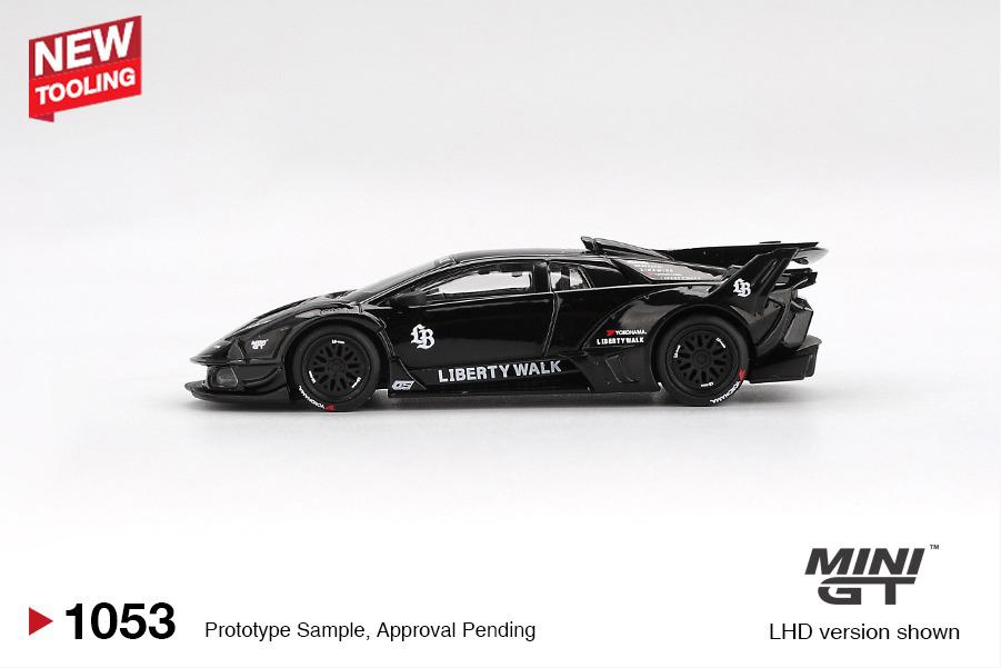 **PRE ORDER** Mini GT Lamborghini LB-Silhouette WORKS Murciélago GT Evo – Black MGT01053-L