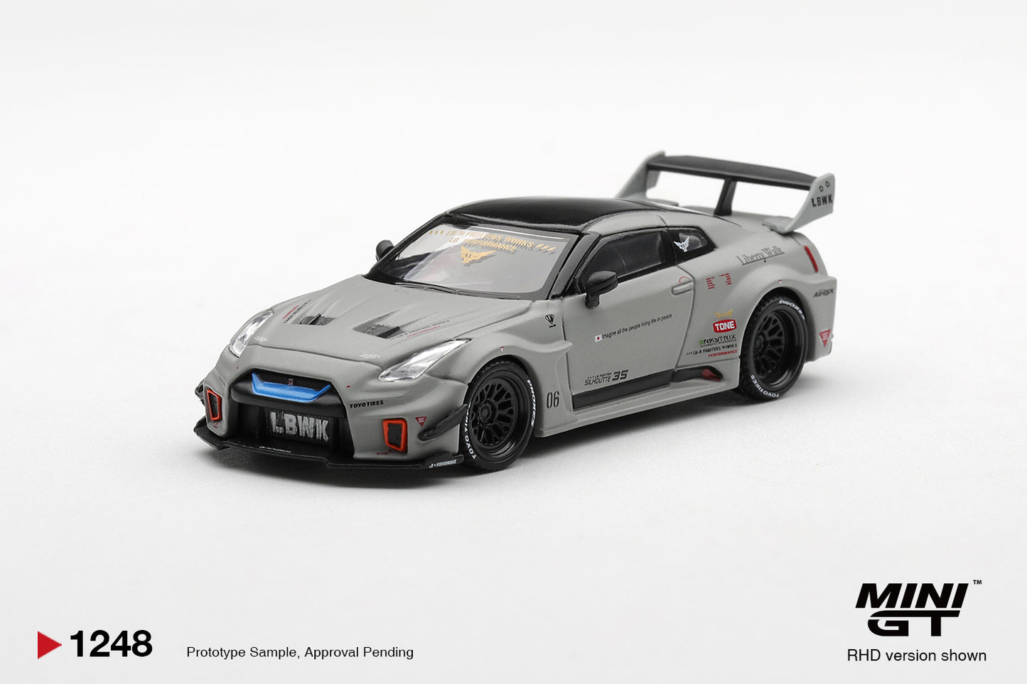 **PRE ORDER** Mini GT NISSAN LB-Silhouette WORKS GT 35GT-RR Ver.1 Matt Grey MGT01248