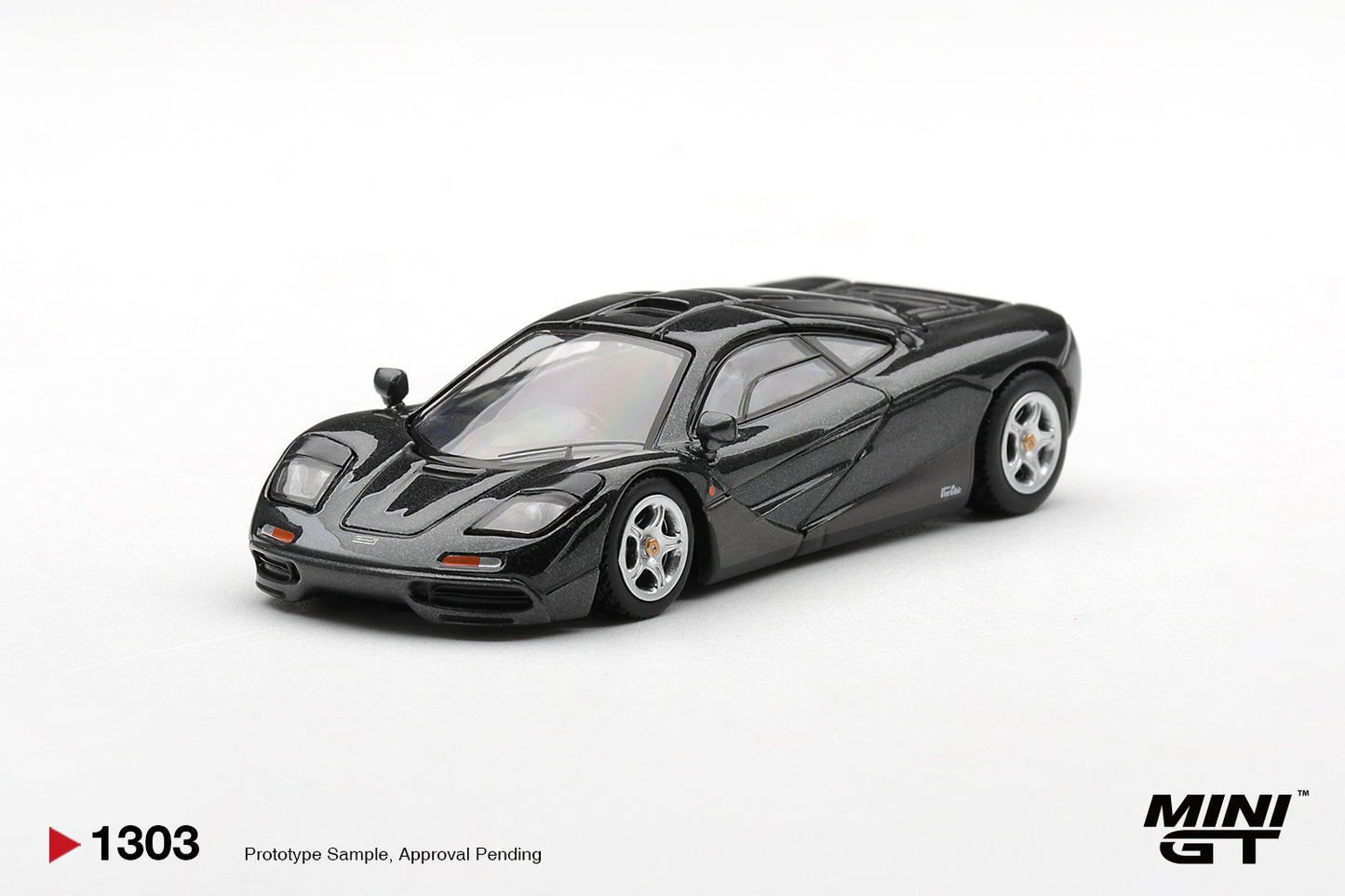 **PRE ORDER** Mini GT McLaren F1 Black/Grey Metallic MGT01303