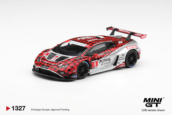 **PRE ORDER** Mini GT Lamborghini Huracan GT3 EVO2 #9 Pfaff Motorsports 2025 IMSA WeatherTech GTD Pro - MGT01327