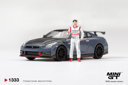 **PRE ORDER** Mini GT Nissan GT-R Nismo 2024 Tsukuba Production Car Lap Record W/ Matsuda Figure Tsugio Matsuda Collection MGT01333