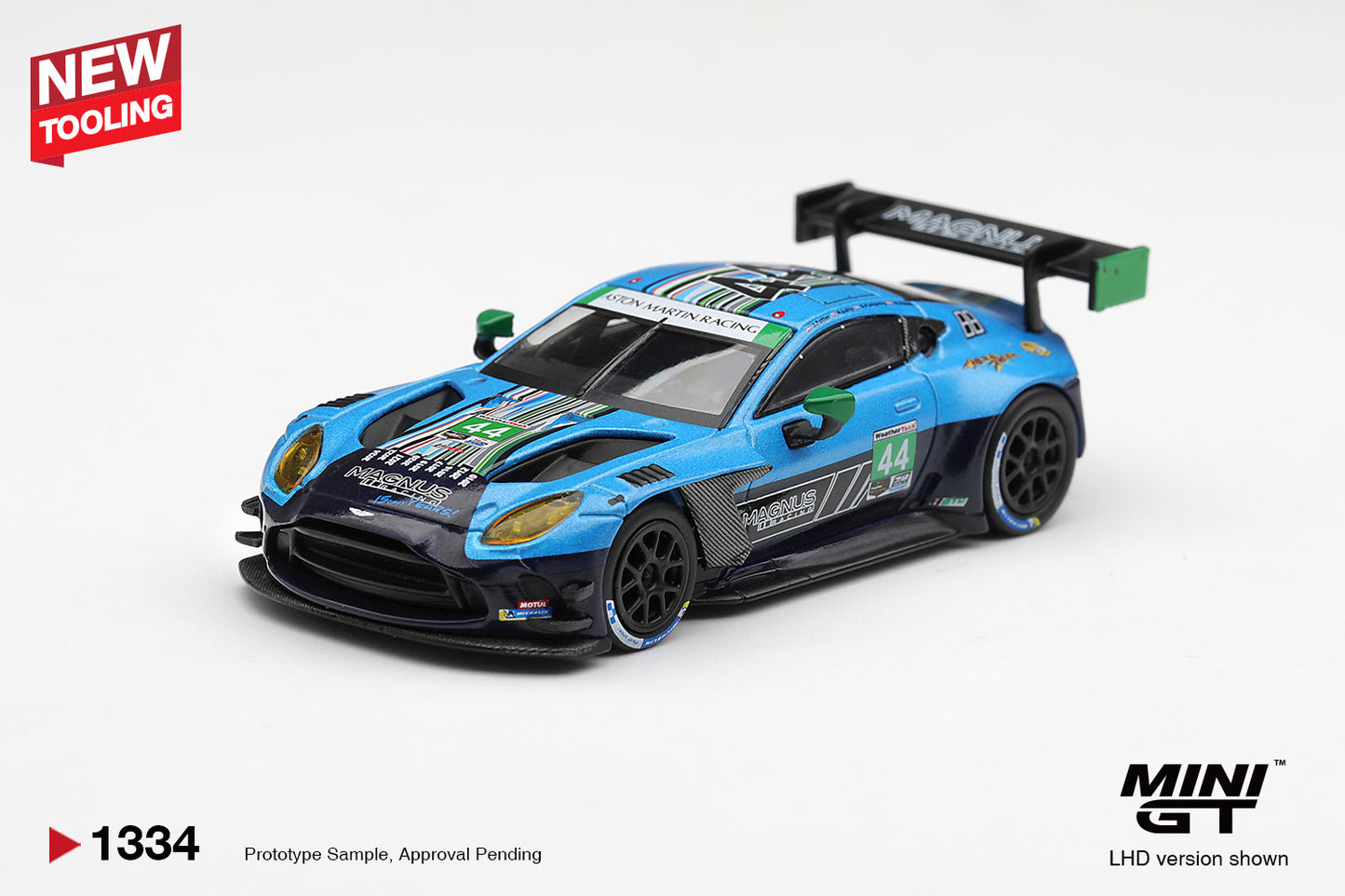 **PRE ORDER** Mini GT Aston Martin Vantage GT3 Evo #44 Magnus Racing 2025 IMSA Daytona 24 Hrs - NEW TOOLING - MGT01334