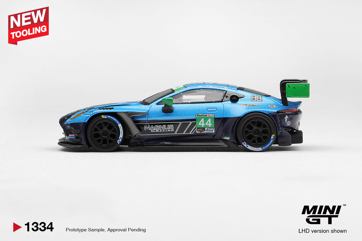**PRE ORDER** Mini GT Aston Martin Vantage GT3 Evo #44 Magnus Racing 2025 IMSA Daytona 24 Hrs - NEW TOOLING - MGT01334