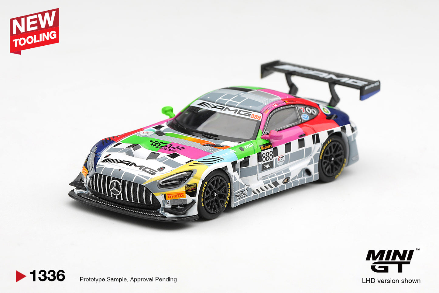 **PRE ORDER** Mini GT Mercedes-AMG GT3 #888 Mercedes-AMG Team GMR Meguiar's Bathurst 12 Hour 2025 - NEW TOOLING - MGT01336