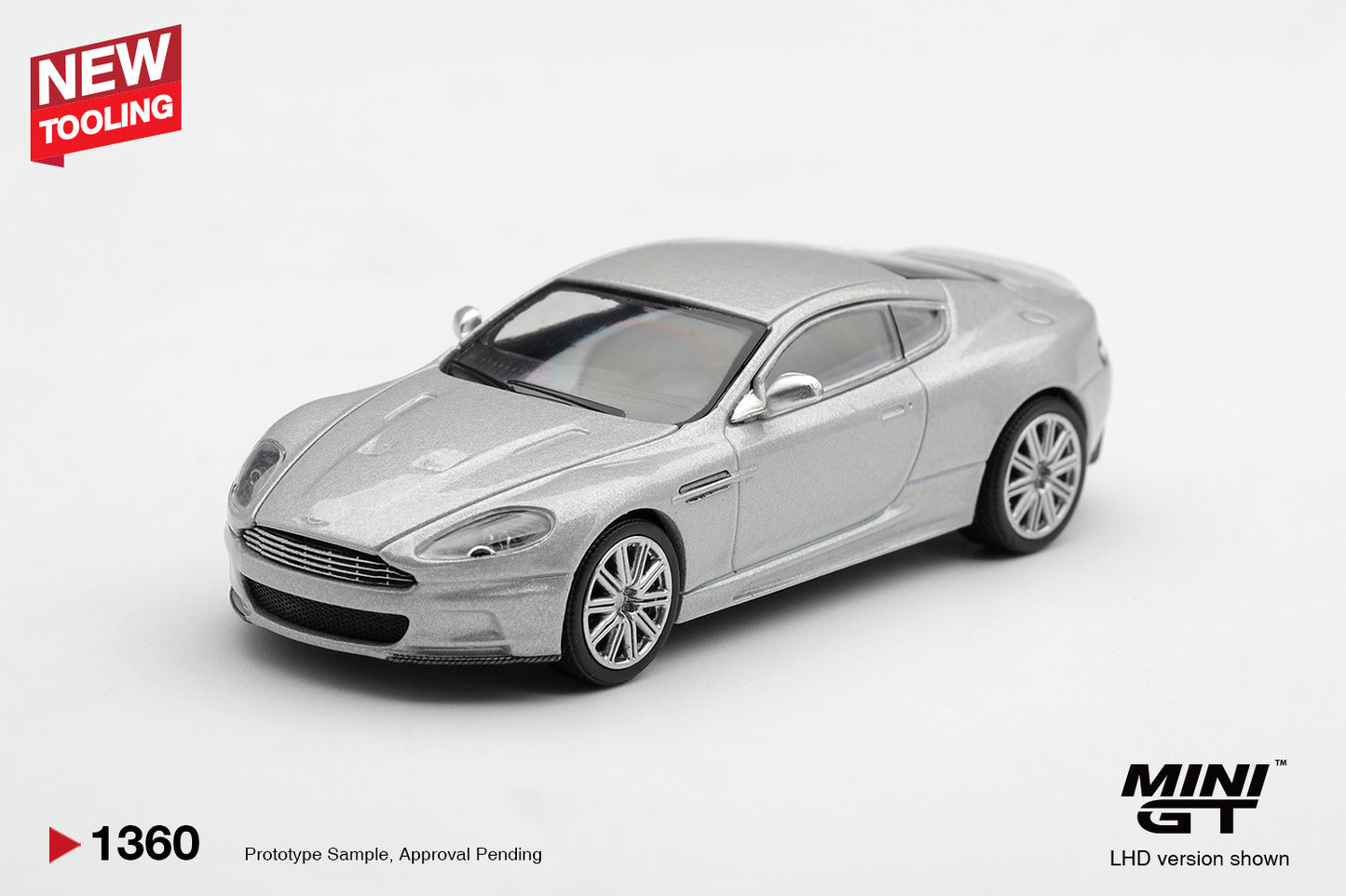 **PRE ORDER** Mini GT Aston Martin DBS 2008 Lightning Silver - New Tooling - MGT01360