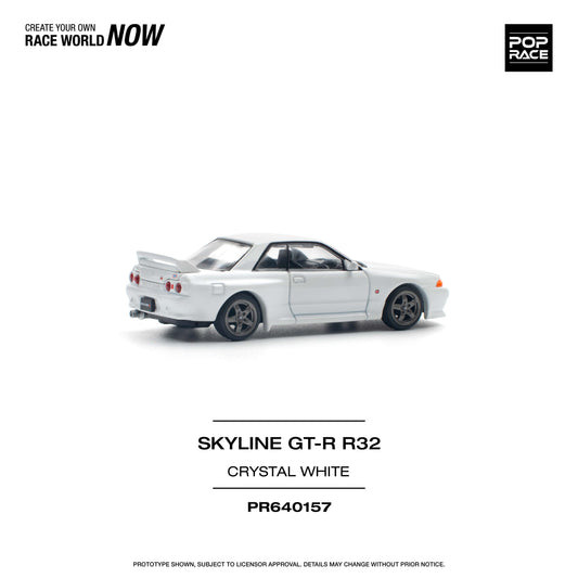 **PRE ORDER** Pop Race Nissan Skyline GT-R R32 Crystal White