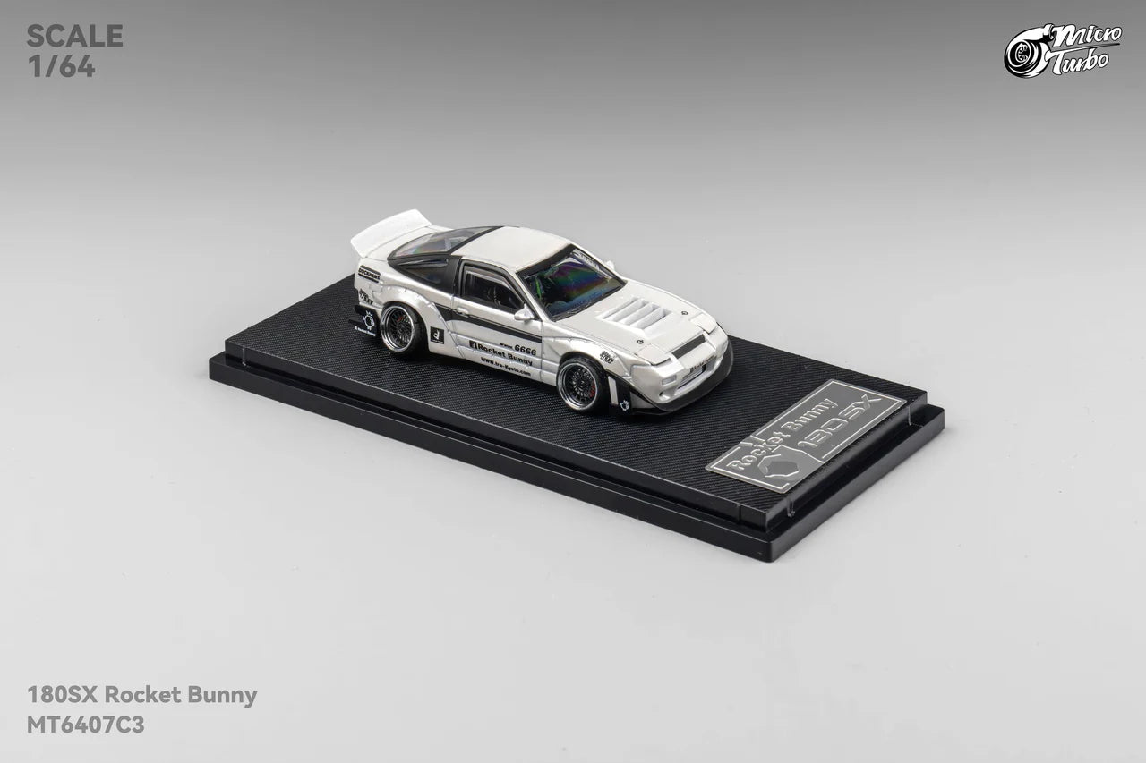 **PRE ORDER** Micro Turbo Nissan 180SX Custom Rocket Bunny - White