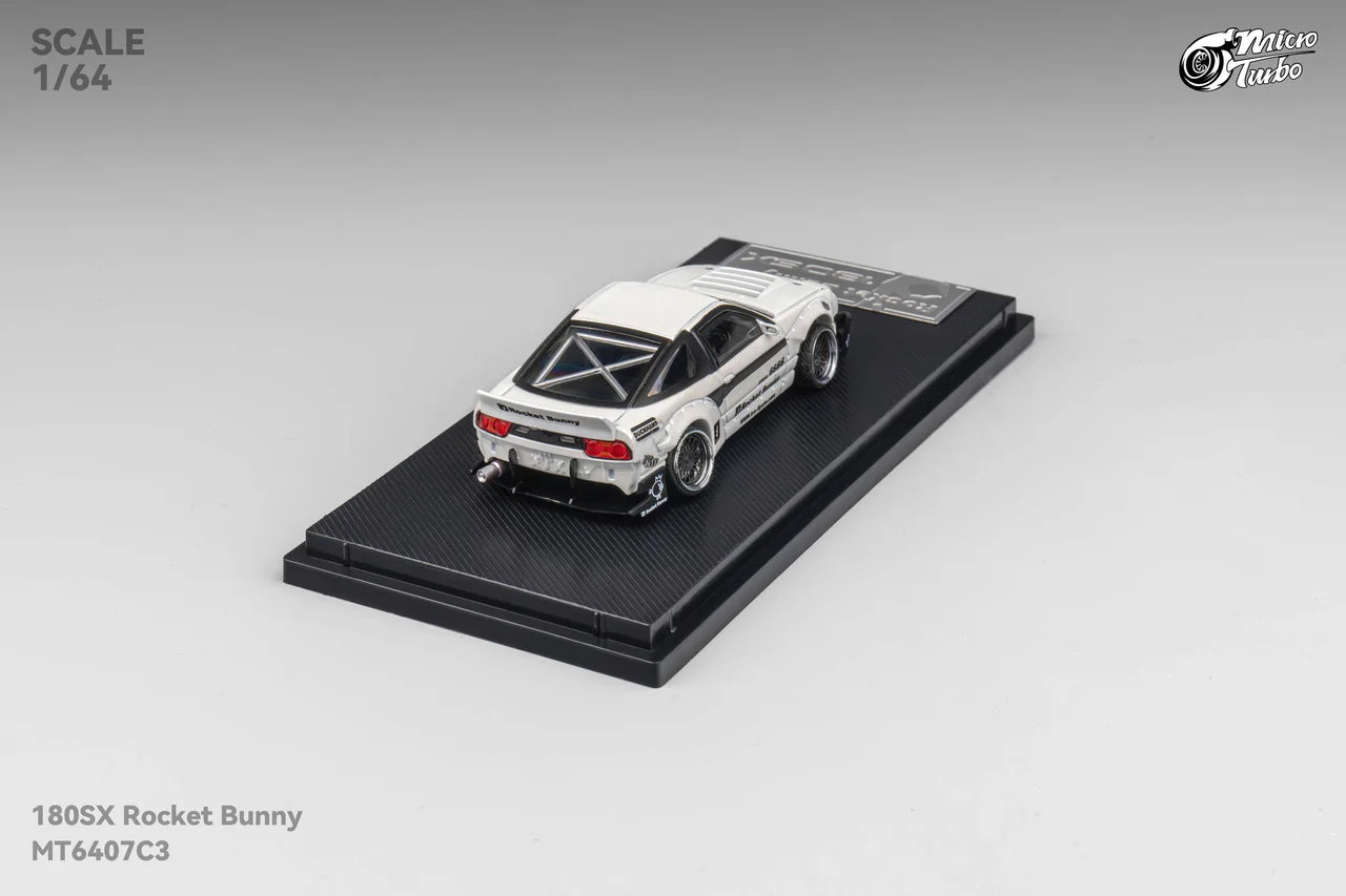 **PRE ORDER** Micro Turbo Nissan 180SX Custom Rocket Bunny - White
