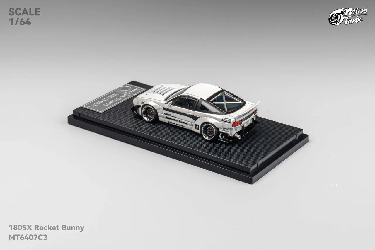 **PRE ORDER** Micro Turbo Nissan 180SX Custom Rocket Bunny - White