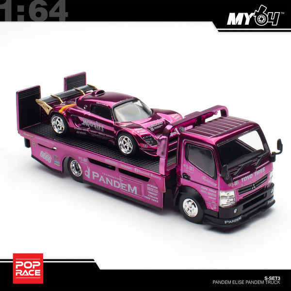 Pop Race Pandem Lotus Elise Purple Chrome Truck Set HEC 2026