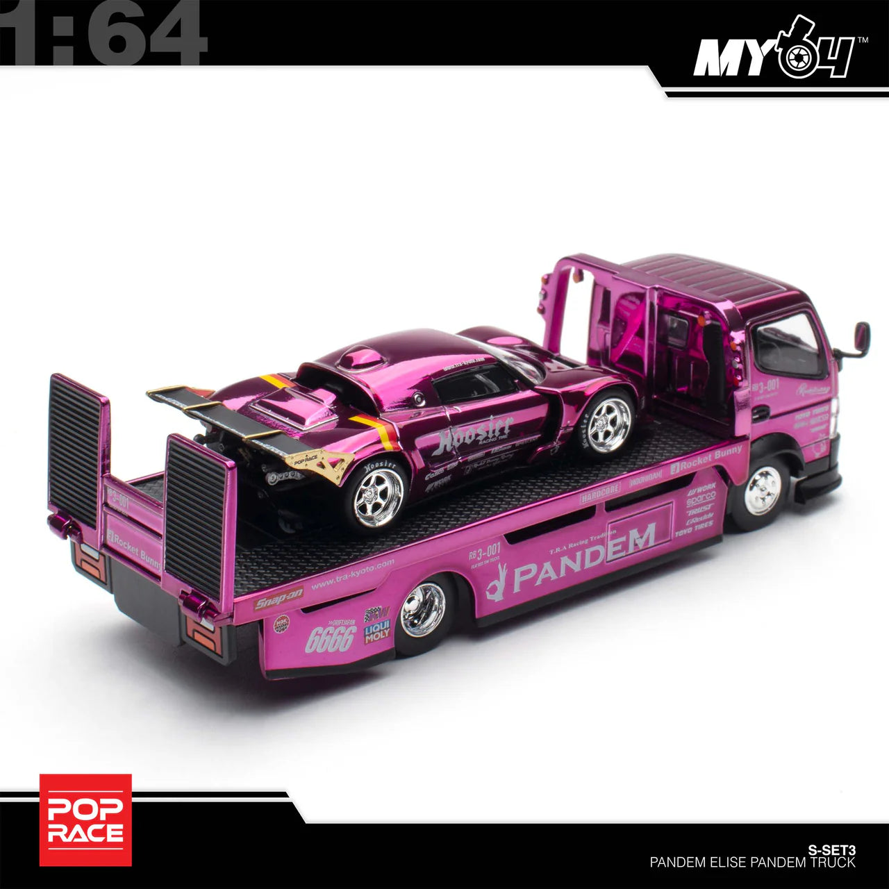 Pop Race Pandem Lotus Elise Purple Chrome Truck Set HEC 2026 Exclusive