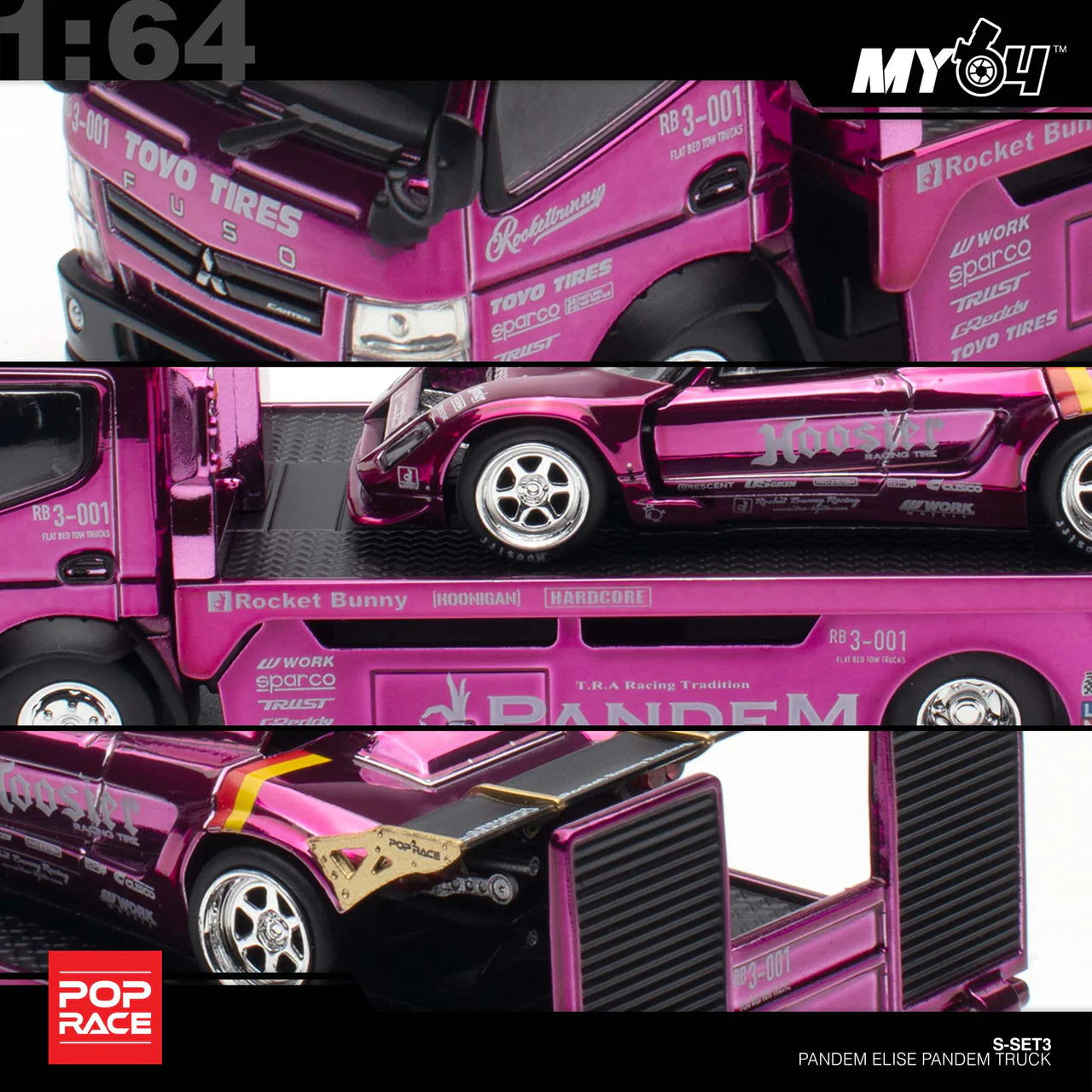 Pop Race Pandem Lotus Elise Purple Chrome Truck Set HEC 2026