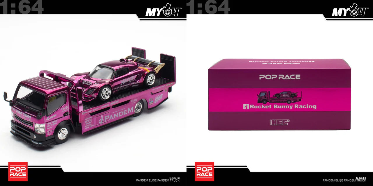 Pop Race Pandem Lotus Elise Purple Chrome Truck Set HEC 2026
