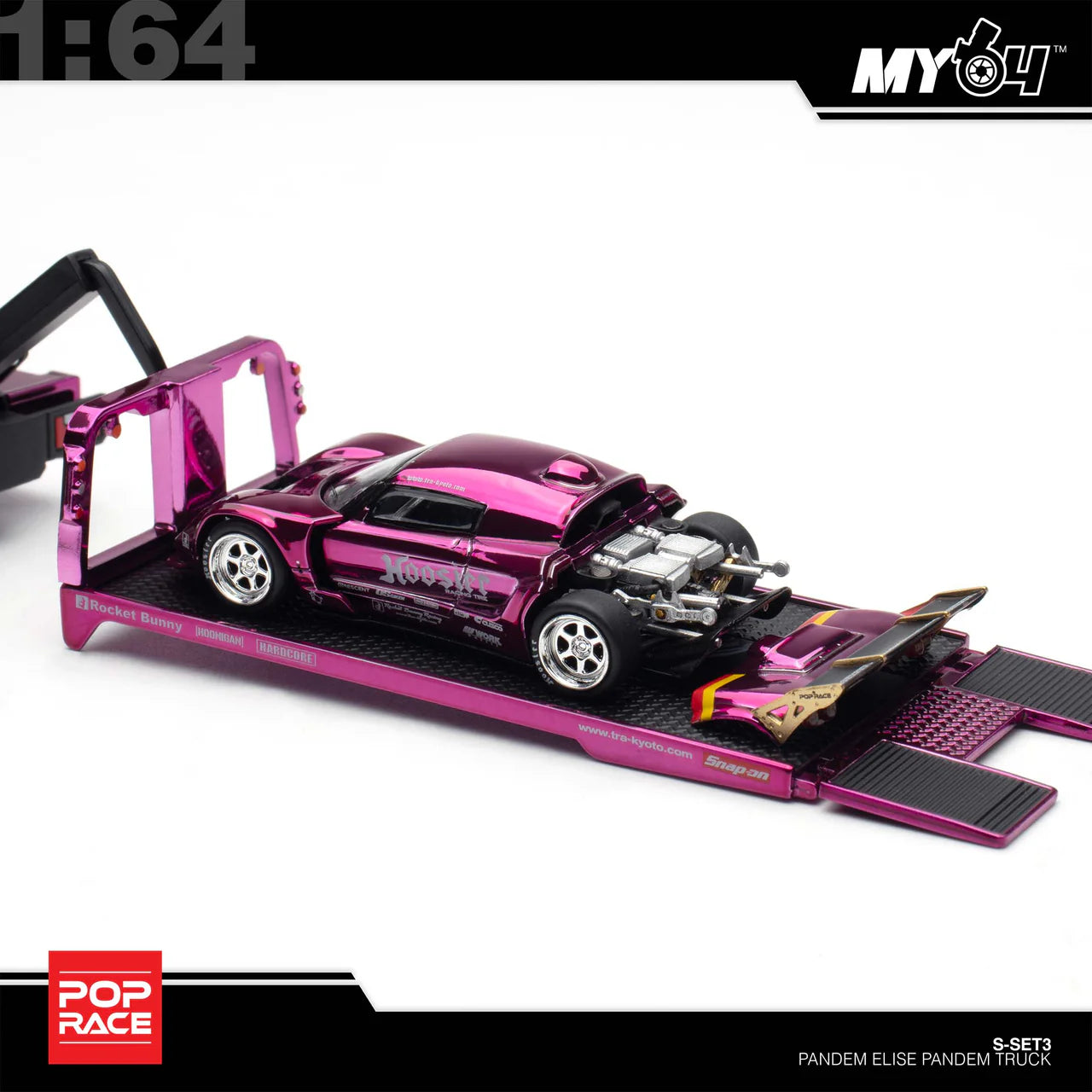 Pop Race Pandem Lotus Elise Purple Chrome Truck Set HEC 2026