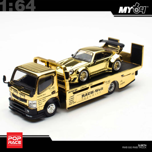 **PRE ORDER** Pop Race RWB 930 Gold Chrome Truck Set Exclusive HEC 2026