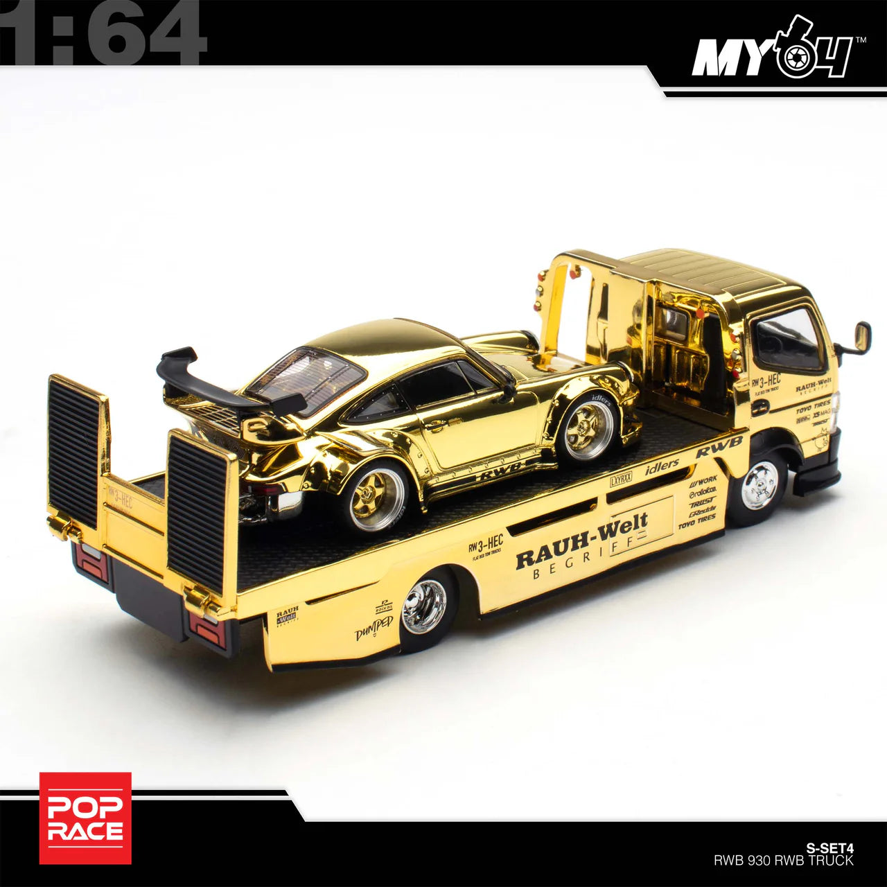 **PRE ORDER** Pop Race RWB 930 Gold Chrome Truck Set Exclusive HEC 2026
