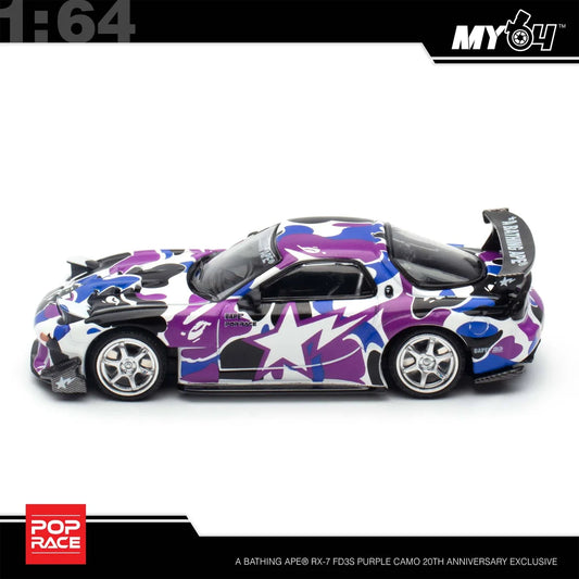 Pop Race x BAPE Mazda FD RX-7 RE-Amemiya Bathing APE 20th Anniversary Exclusive