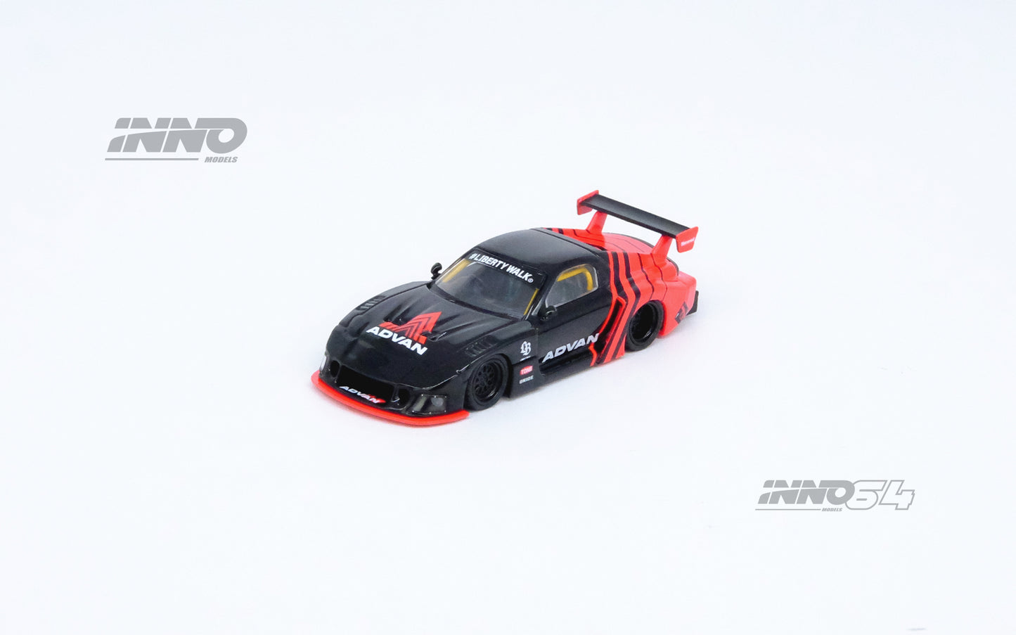 Pre Order INNO64 LBWK Mazda RX-7 FD3S LB-Super Silhouette "Advan Livery"