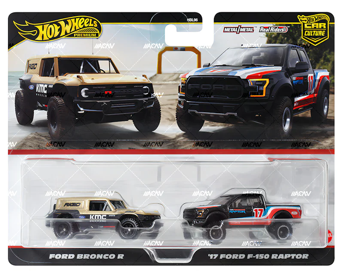 Hot Wheels Premium Twin Pack Ford Bronco / F-150 Raptor