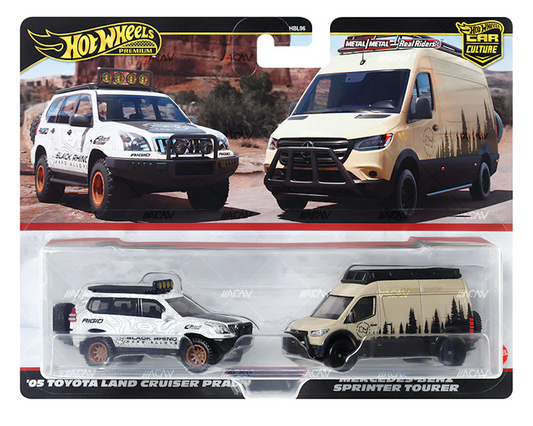 Hot Wheels Premium Twin Pack Toyota Landcruiser Prado / Mercedes Benz Sprinter