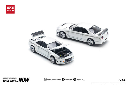 Pop Race Nissan Skyline R33 GTR Nismo White 400R PR64-0052
