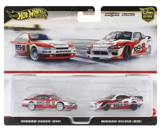 Pre Order Hot Wheels Premium Twin Pack Nissan 240SX (S14 / Nissan Silvia S15