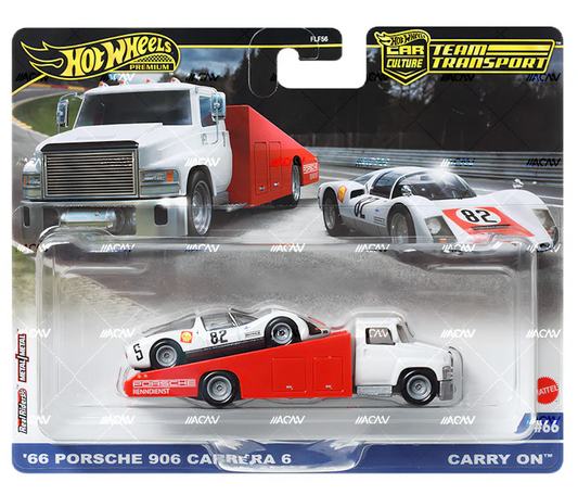 Hot Wheels Premium Team Transport Porsche 906 Carrera #66