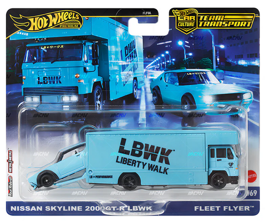 **PRE ORDER** Hot Wheels Premium Team Transport Nissan Skyline 2000 GT-R LBWK #69