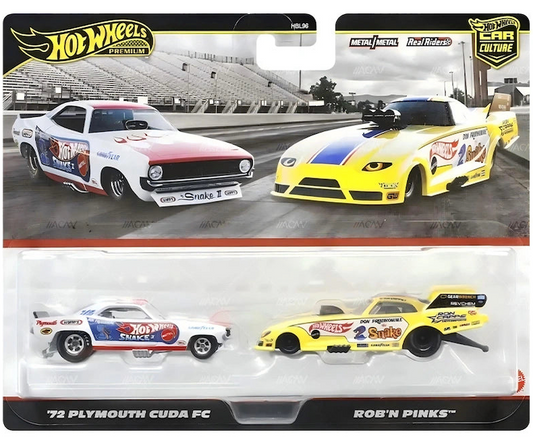 **PRE ORDER** Hot Wheels Premium Twin Pack '72 Plymouth Cuda FC & Rob'N Pinks