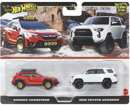 **PRE ORDER** Hot Wheels Premium Twin Pack Subaru Crosstrek & 2018 Toyota 4Runner