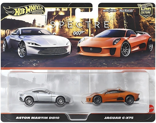 **PRE ORDER** Hot Wheels Premium Twin Pack 007 Spectre Aston Martin DB10 / Jaguar C-X75