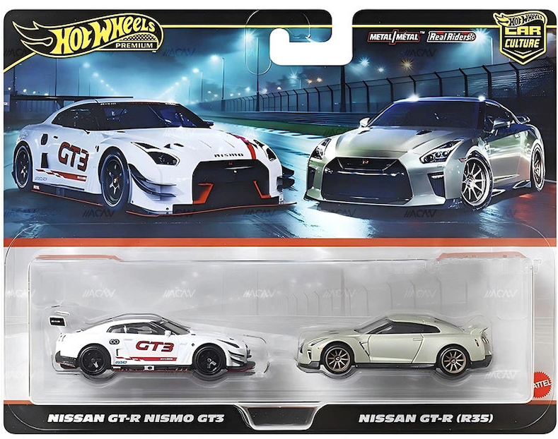 **PRE ORDER** Hot Wheels Premium Twin Pack Nissan GT-R Nismo GT3 / R35