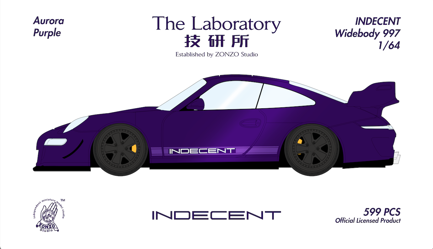 **PRE ORDER** The Laboratory By Zonzo Studio Porsche Indecent 997 - Aurora Purple