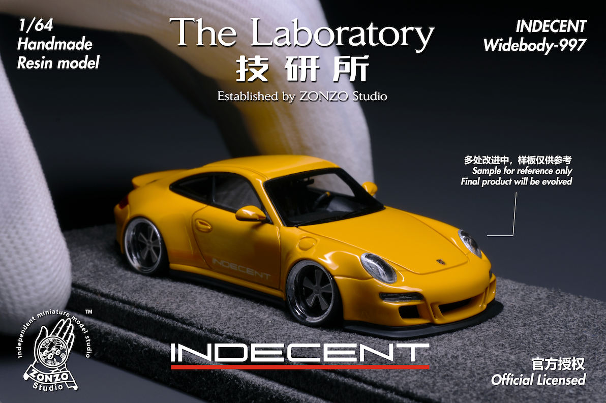 **PRE ORDER** The Laboratory By Zonzo Studio Porsche Indecent 997 - Racing Yellow